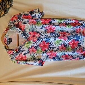 GreenSide Gold Hawaiian Men's Small Short Sleeve Golf Shirt